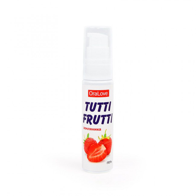 Гель-смазка Tutti-frutti с земляничным вкусом - 30 гр., Биоритм Гель-смазка Tutti-frutti с земляничным вкусом - 30 гр., Биоритм