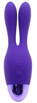 Фиолетовый вибратор INDULGENCE Rechargeable Dream Bunny - 15 см.