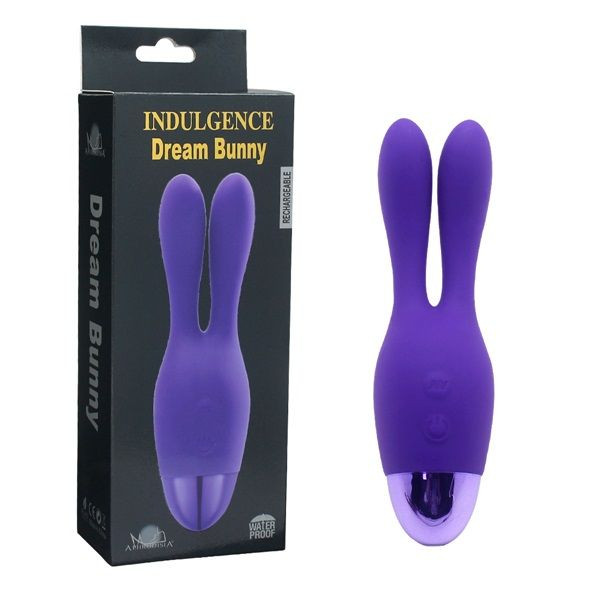 Фиолетовый вибратор INDULGENCE Rechargeable Dream Bunny - 15 см. Фиолетовый вибратор INDULGENCE Rechargeable Dream Bunny - 15 см.