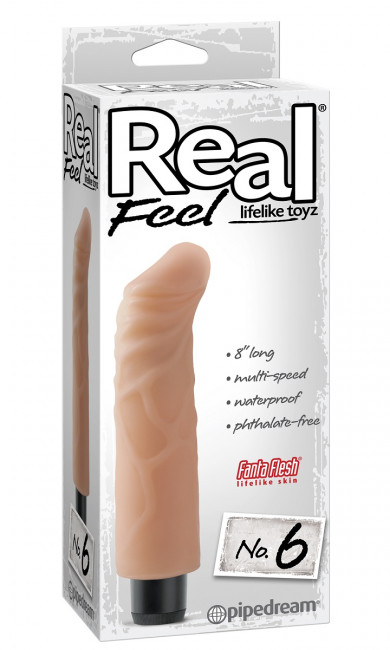 Реалистичный вибромассажер Real Feel Lifelike Toyz №6 - 19,7 см., Pipedream