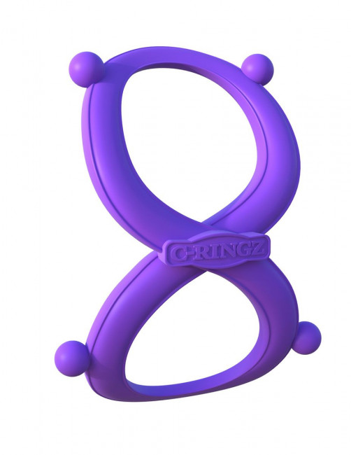 Фиолетовое эрекционное кольцо на пенис и мошонку Infinity Ring, Pipedream