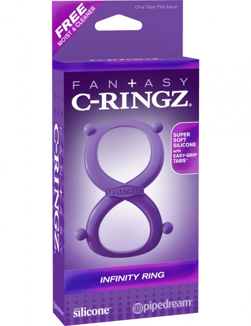 Фиолетовое эрекционное кольцо на пенис и мошонку Infinity Ring, Pipedream