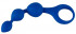 Синяя анальная цепочка Love Beads - 14 см., Orion