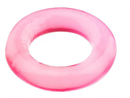Розовое эрекционное кольцо BASICX TPR COCKRING PINK, Dream Toys