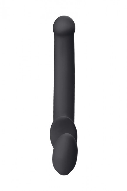 Черный безремневой страпон Silicone Bendable Strap-On M Черный безремневой страпон Silicone Bendable Strap-On M