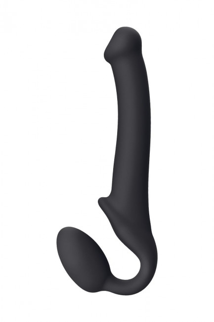 Черный безремневой страпон Silicone Bendable Strap-On M Черный безремневой страпон Silicone Bendable Strap-On M