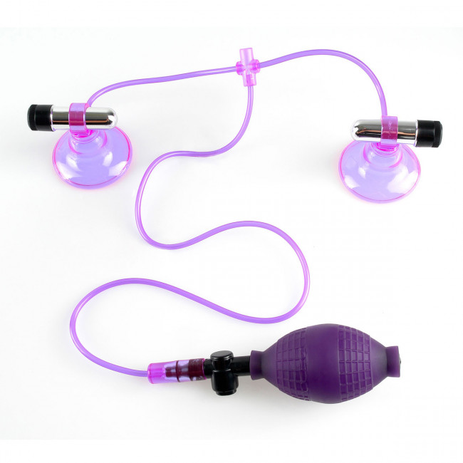 Лиловые вибростимуляторы для сосков с вакуумными присосками Vibrating Nipple Super Suck-hers, Pipedream Лиловые вибростимуляторы для сосков с вакуумными присосками Vibrating Nipple Super Suck-hers, Pipedream
