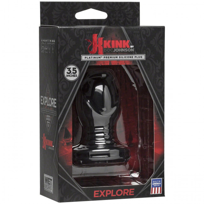 Анальная пробка с тоннелем Kink Wet Works Explore Platinum Premium Silicone Plug 3.5" - 8,9 см., Doc Johnson Анальная пробка с тоннелем Kink Wet Works Explore Platinum Premium Silicone Plug 3.5" - 8,9 см., Doc Johnson