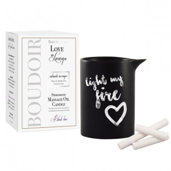 Массажная свеча с феромонами Love In Luxury Seduced Pheromone Soy Massage Candle Black Lace - 154 мл., Love in Luxury