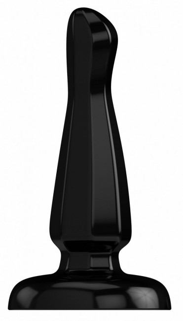 Чёрный анальный стимулятор Bottom Line 6" Model 3 Rubber Black - 15,5 см., Shots Media BV