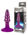 Фиолетовая анальная пробка-елочка с ограничителем - 9 см., Bior toys