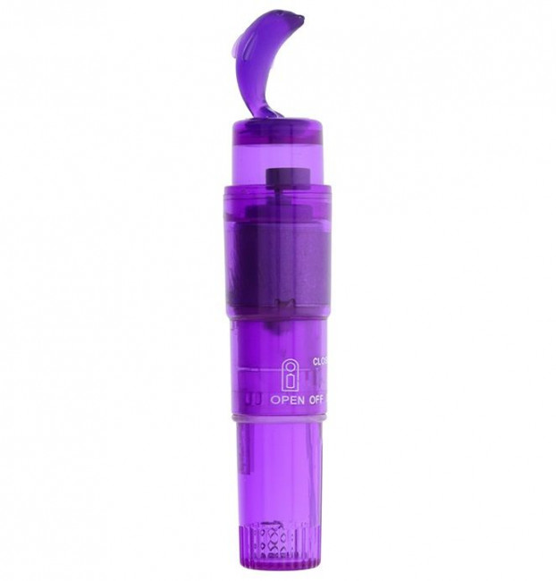 Фиолетовый клиторальный стимулятор-ракета с дельфином GOOD VIBES DOLPHIN VIBRATOR, Dream Toys
