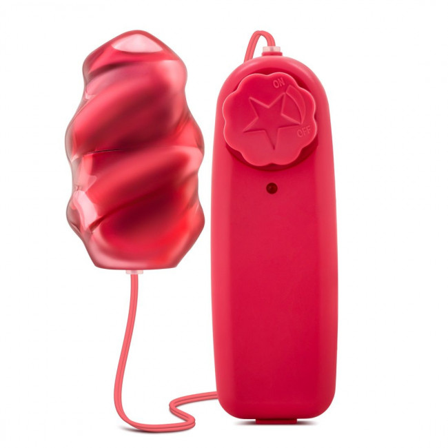 Красное виброяйцо со спиралевидным рельефом Splash Watermelon Burst, Blush Novelties