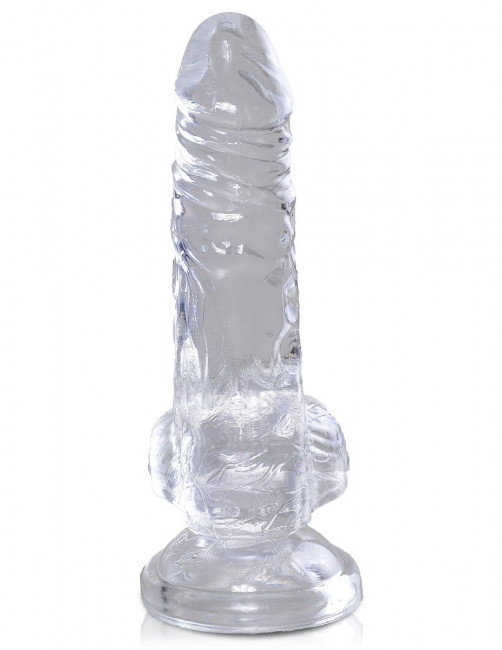 Прозрачный фаллоимитатор King Cock Clear 4" Cock with Balls - 12,7 см. Прозрачный фаллоимитатор King Cock Clear 4" Cock with Balls - 12,7 см.