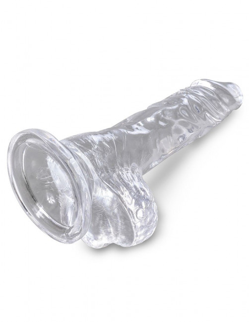 Прозрачный фаллоимитатор King Cock Clear 4" Cock with Balls - 12,7 см. Прозрачный фаллоимитатор King Cock Clear 4" Cock with Balls - 12,7 см.