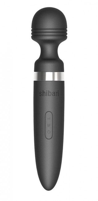 Чёрный жезловый массажер Deluxe Mega Wand Wireless 28x, Shibari