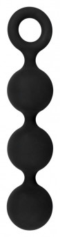Чёрная анальная цепочка Lust Anal Beads - 19,5 см., Orion