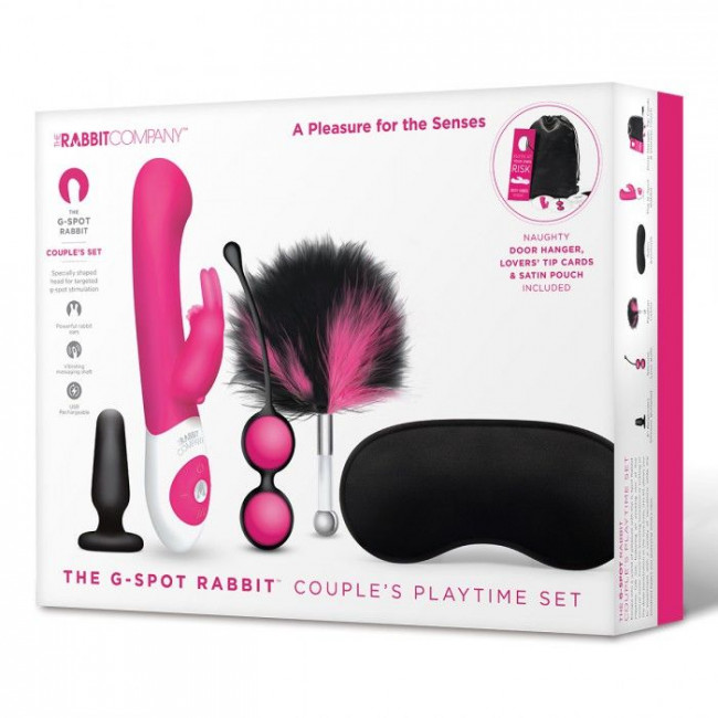 Игровой набор NAUGHTY PLAYTIME в розовом и чёрном цветах, The Rabbit Company