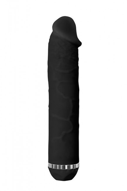 Чёрный водонепроницаемый вибратор PURRFECT SILICONE DELUXE 7.5INCH - 19 см., Dream Toys Чёрный водонепроницаемый вибратор PURRFECT SILICONE DELUXE 7.5INCH - 19 см., Dream Toys