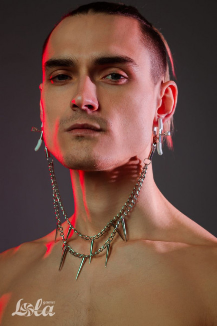 Зажимы на соски Spiky с шипами на цепочке Зажимы на соски Spiky с шипами на цепочке