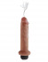 Кофейный фаллоимитатор с имитацией семяизвержения 7" Squirting Cock - 21,6 см., Pipedream