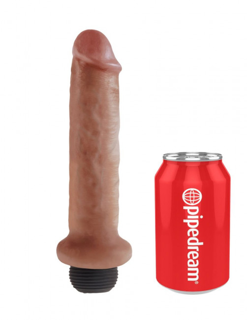 Кофейный фаллоимитатор с имитацией семяизвержения 7" Squirting Cock - 21,6 см., Pipedream