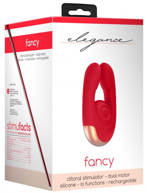Красный клиторальный стимулятор Fancy - 9,8 см., Shots Media BV Красный клиторальный стимулятор Fancy - 9,8 см., Shots Media BV