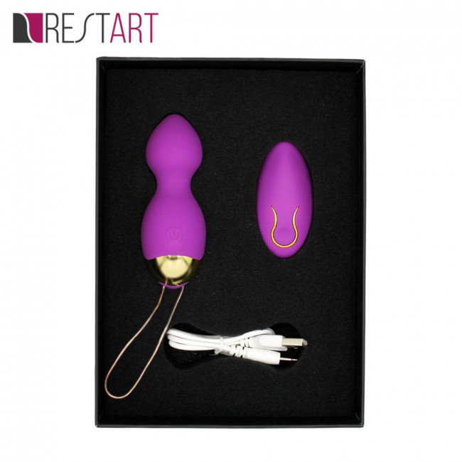 Фиолетовые вагинальные шарики Lust с вибрацией, RestArt