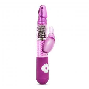 Розовый вибратор с клиторальной стимуляцией Luxe Rabbit 2 - 26 см., Blush Novelties