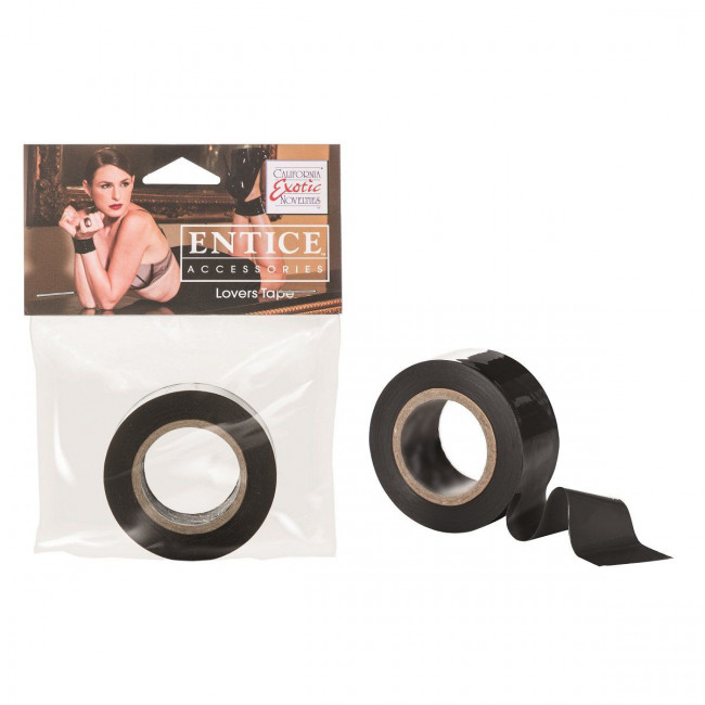 Чёрный скотч для связывания Entice Lovers Tape, California Exotic Novelties Чёрный скотч для связывания Entice Lovers Tape, California Exotic Novelties