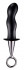Чёрный изогнутый анальный плаг ANAL PLUG WITH PLATED HANDLE, Dream Toys