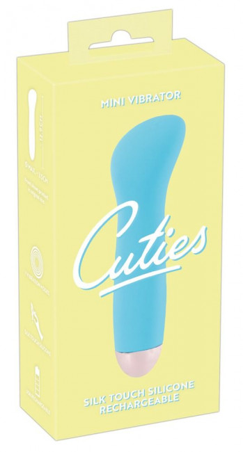 Голубой мини-вибратор Cuties Mini - 12,9 см., Orion