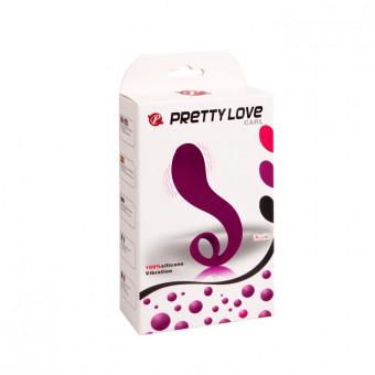 Фиолетовый вибратор с хвостиком Pretty Love - 20,5 см., Baile