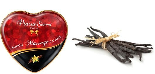 Массажная свеча с ароматом ванили Bougie Massage Candle - 35 мл., Plaisir Secret