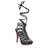 Черные босоножки из искусственной змеиной кожи Snake Style, Hustler Shoes Черные босоножки из искусственной змеиной кожи Snake Style, Hustler Shoes