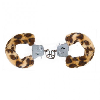 Наручники с леопардовым мехом Furry Fun Cuffs Leopard, Toy Joy