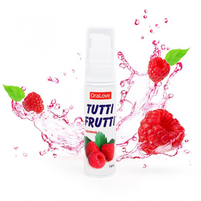 Гель-смазка Tutti-frutti с малиновым вкусом - 30 гр., Биоритм Гель-смазка Tutti-frutti с малиновым вкусом - 30 гр., Биоритм