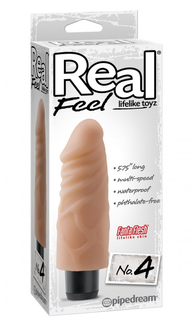 Реалистичный вибромассажер Real Feel Lifelike Toyz №4 - 14,6 см., Pipedream Реалистичный вибромассажер Real Feel Lifelike Toyz №4 - 14,6 см., Pipedream