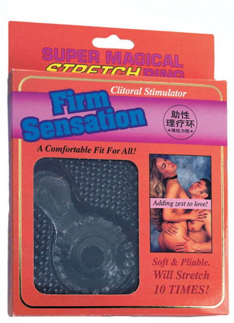 Прозрачное эрекционное кольцо с язычком FIRM SENSATION SUPER MAGICAL STRETCH, Tonga