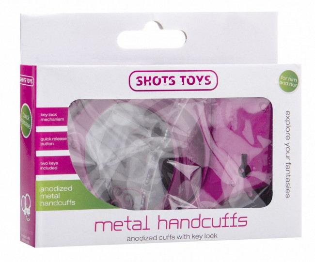 Розовые металлические наручники SHOTS TOYS Pink , Shots Media BV Розовые металлические наручники SHOTS TOYS Pink , Shots Media BV