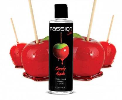 Смазка на водной основе Passion Licks Water Based Flavored Lubricant со вкусом яблока - 236 мл.