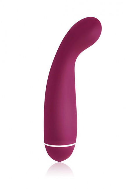 Фиолетовый вибромассажер Intro 6 Purple для G-массажа - 17 см., JimmyJane