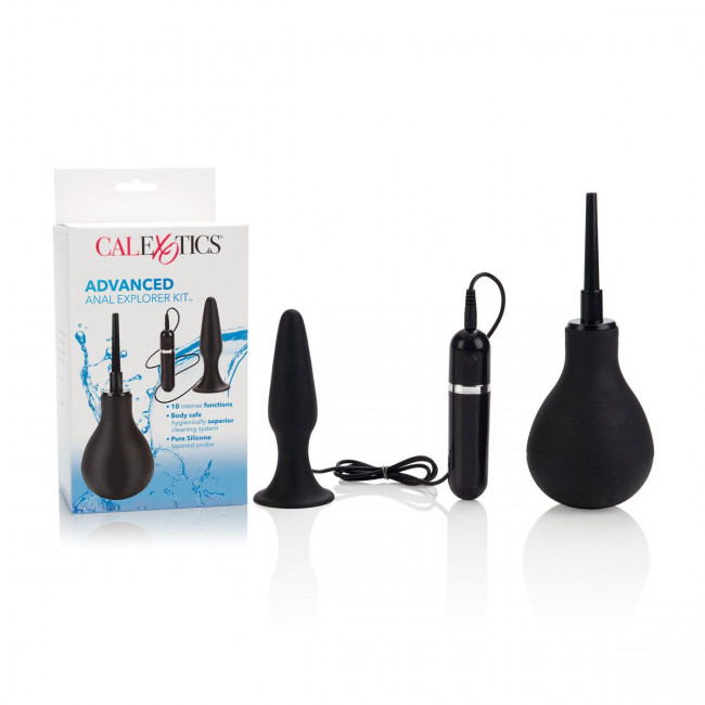 Набор для анальной стимуляции Advanced Anal Explorer Kit: анальный душ и вибропробка, California Exotic Novelties Набор для анальной стимуляции Advanced Anal Explorer Kit: анальный душ и вибропробка, California Exotic Novelties