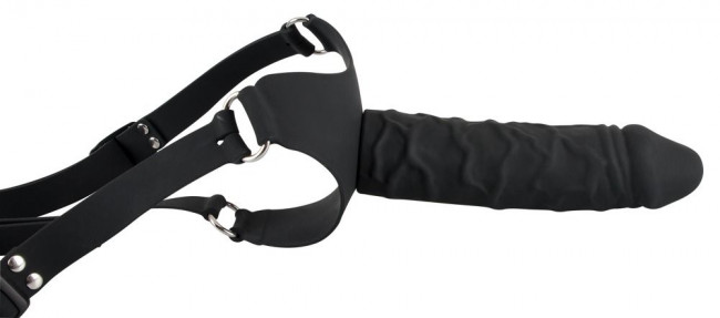 Силиконовый страпон на регулируемых ремешках Silicone Strap-On - 17 см., Orion