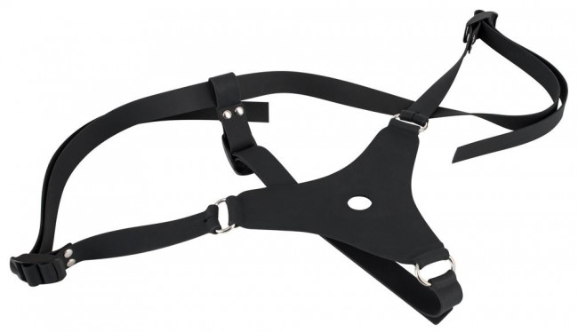 Силиконовый страпон на регулируемых ремешках Silicone Strap-On - 17 см., Orion