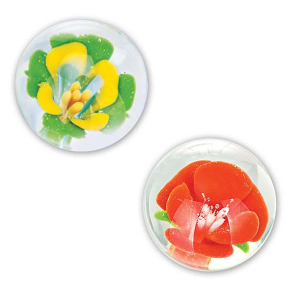 Стеклянные вагинальные шарики Wild Orchid (желтый, серый) - 3,5 см, Glas