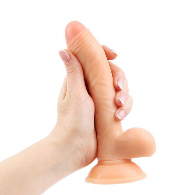 Фаллоимитатор с мошонкой Erowoman телесного цвета, Bior toys Фаллоимитатор с мошонкой Erowoman телесного цвета, Bior toys