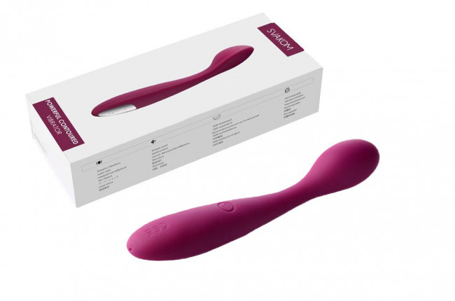 Фиолетовый клиторальный вибратор Keri Violet - 17 см., Svakom Фиолетовый клиторальный вибратор Keri Violet - 17 см., Svakom