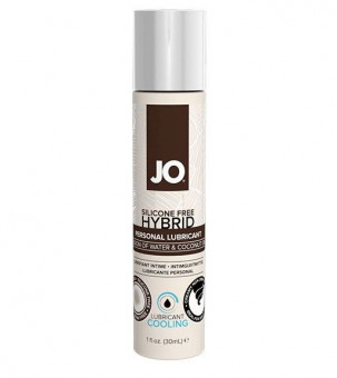 Водно-масляный лубрикант с охлаждающим эффектом JO Silicone free Hybrid Lubricant COOLING  - 30 мл., System JO