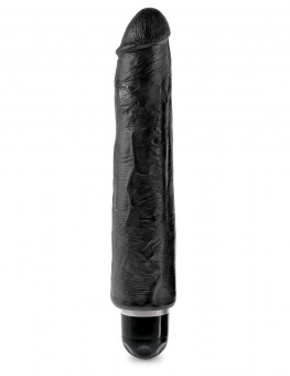 Чёрный вибратор-реалистик 10" Vibrating Stiffy - 30,5 см., Pipedream